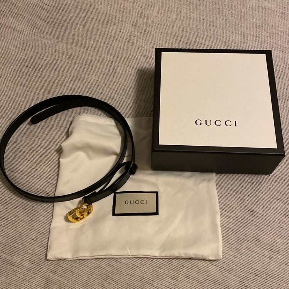 Gucci GG Marmont thin belt, never worn.